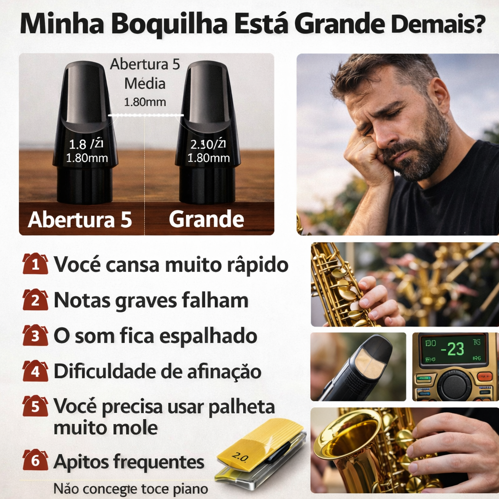 Como Saber se Minha Boquilha Está Grande Demais?