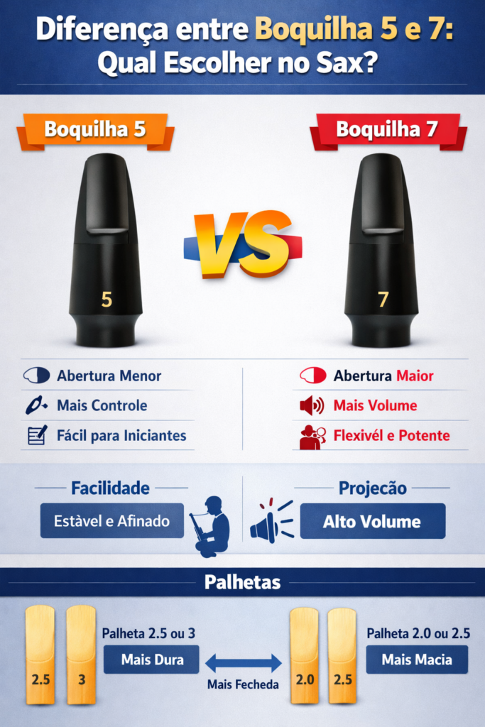 Diferença entre Boquilha 5 e 7