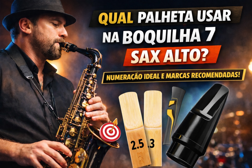 Qual palheta usar na boquilha 7 sax alto