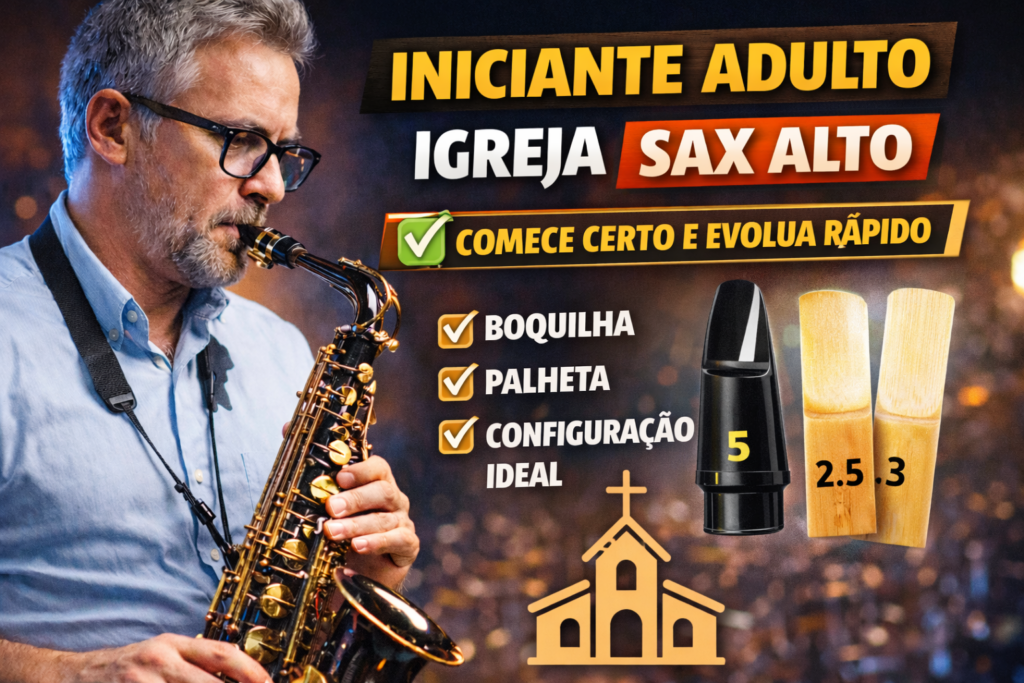 iniciante adulto igreja sax alto